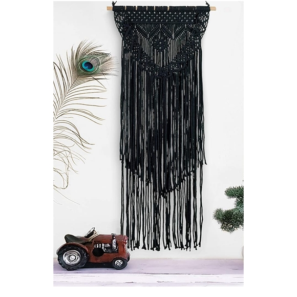 Urban Outfitters Other - Black BOHO Macrame Wall Art Hanging Deco Fall Autu